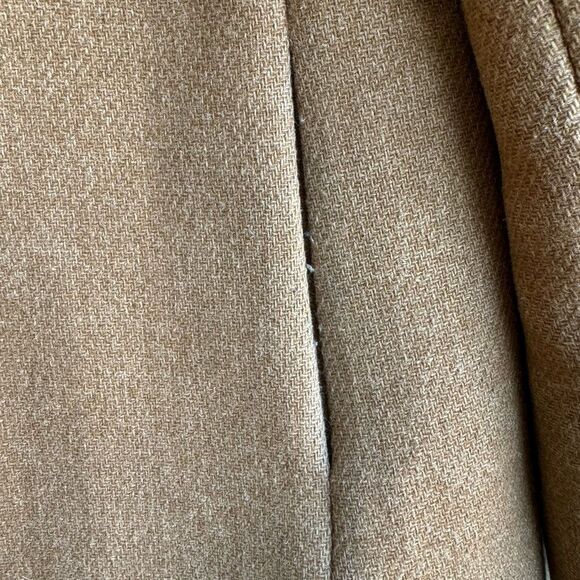 J. Crew Italian Wool Blend Brown Full Zip High Neck Pea Coat Jacket Size 2 - Picture 3 of 11